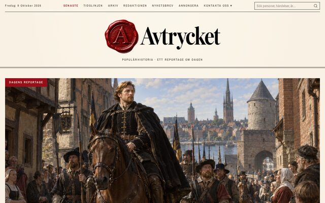 Förstasidan Avtrycket