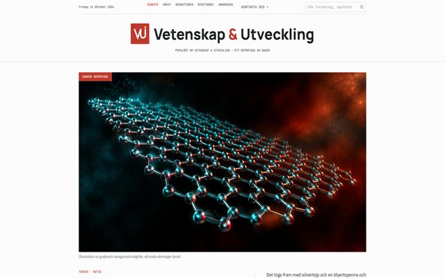 Förstasidan Vetenskap & Utveckling