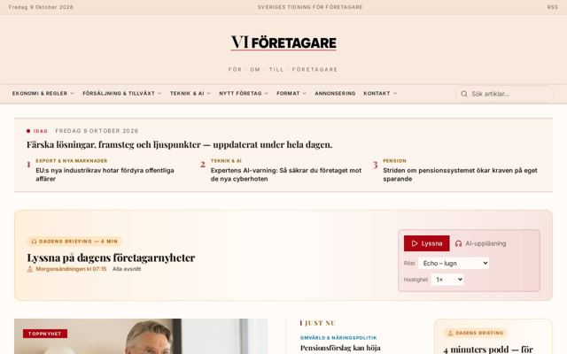 Förstasidan Vi Företagare